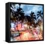 Instants of Series - Colorful Street Life - Ocean Drive by Night - Miami-Philippe Hugonnard-Framed Stretched Canvas