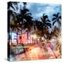 Instants of Series - Colorful Street Life - Ocean Drive by Night - Miami-Philippe Hugonnard-Stretched Canvas