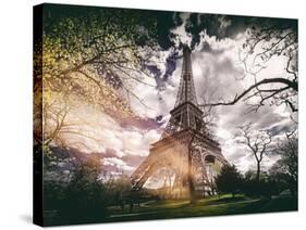 Instants of Series - Eiffel Tower - Paris, France-Philippe Hugonnard-Stretched Canvas