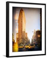 Instants of Series -Flatiron Building and Yellow Cabs - Manhattan, New York, USA-Philippe Hugonnard-Framed Photographic Print