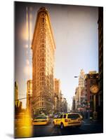 Instants of Series -Flatiron Building and Yellow Cabs - Manhattan, New York, USA-Philippe Hugonnard-Mounted Photographic Print