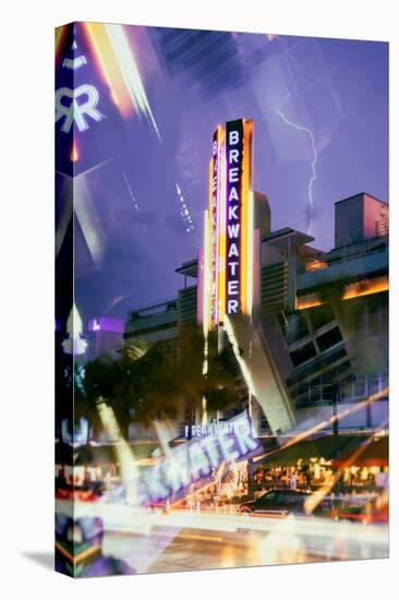 Instants of Series - Miami Beach Art Deco District - The Breakwater Hotel South Beach - Florida-Philippe Hugonnard-Stretched Canvas