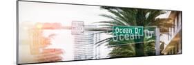 Instants of Series - Ocean Drive Sign - Miami Beach - Florida - USA-Philippe Hugonnard-Mounted Photographic Print