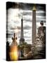 Instants of Series - Place de la Concorde with Obelisk and Eiffel Tower View - Paris, France-Philippe Hugonnard-Stretched Canvas