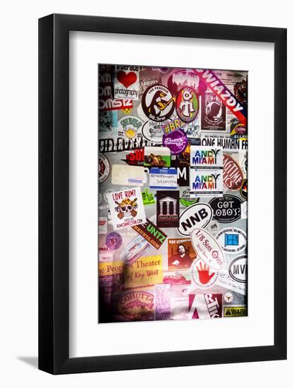 Instants of Series - Urban Stickers - Street Art US - Key West - Miami-Philippe Hugonnard-Framed Photographic Print