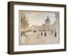 Institut De France in Paris around 1898, Painting by Jean Francois Raffaelli (1850-1924). Photograp-Jean Francois Raffaelli-Framed Giclee Print