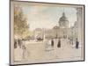 Institut De France in Paris around 1898, Painting by Jean Francois Raffaelli (1850-1924). Photograp-Jean Francois Raffaelli-Mounted Giclee Print