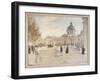 Institut De France in Paris around 1898, Painting by Jean Francois Raffaelli (1850-1924). Photograp-Jean Francois Raffaelli-Framed Giclee Print