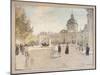 Institut De France in Paris around 1898, Painting by Jean Francois Raffaelli (1850-1924). Photograp-Jean Francois Raffaelli-Mounted Giclee Print