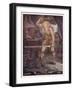 Instructed by Mime Siegfried Forges the Magic Sword Notung-Norman Price-Framed Art Print