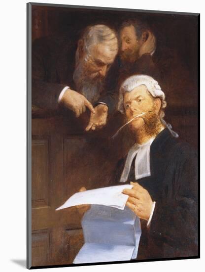 Instructing the Lawyer-Walter Jenks Morgan-Mounted Giclee Print