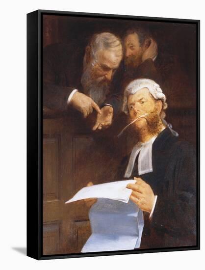 Instructing the Lawyer-Walter Jenks Morgan-Framed Stretched Canvas