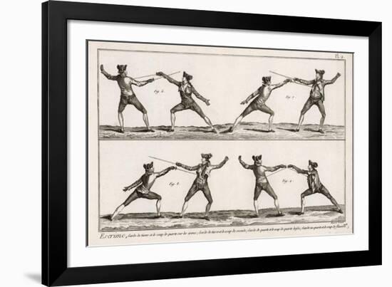 Instruction in the Art of Fencing. 2 of 9-null-Framed Photographic Print