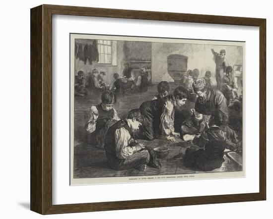 Instruction of Pauper Children in the South Metropolitan District School, Sutton-Robert Barnes-Framed Giclee Print