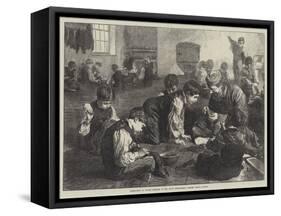 Instruction of Pauper Children in the South Metropolitan District School, Sutton-Robert Barnes-Framed Stretched Canvas