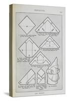 Instructions For Folding a Serviette Into the 'Bishop' Shape-Isabella Beeton-Stretched Canvas