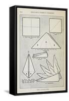 Instructions For Folding a Serviette Into 'The Cockscomb' Shape-Isabella Beeton-Framed Stretched Canvas