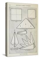 Instructions For Folding a Serviette Into 'The Cockscomb' Shape-Isabella Beeton-Stretched Canvas