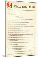 Instructions for Life Dalai La-null-Mounted Poster