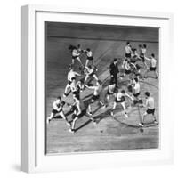 Instructor James Capriccio Coaching Boxing at Great Lakes Athletic Plant-William C^ Shrout-Framed Photographic Print