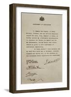 Instrument of Abdication, 10th December 1936-null-Framed Giclee Print