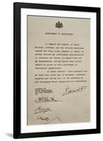 Instrument of Abdication, 10th December 1936-null-Framed Giclee Print