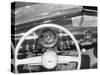 Instrument Panel of New Ford Sedan, Having Big Speedometer and Minimal Ornamentation-William Sumits-Stretched Canvas