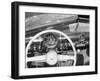 Instrument Panel of New Ford Sedan, Having Big Speedometer and Minimal Ornamentation-William Sumits-Framed Photographic Print