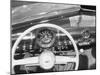 Instrument Panel of New Ford Sedan, Having Big Speedometer and Minimal Ornamentation-William Sumits-Mounted Photographic Print