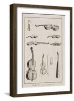 Instruments Played with a Bow, from the Encyclopedia of Denis Diderot-Robert Benard-Framed Giclee Print