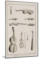 Instruments Played with a Bow, from the Encyclopedia of Denis Diderot-Robert Benard-Mounted Giclee Print