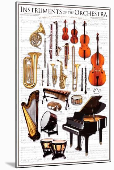 Instruments Symphony Orchestra-null-Mounted Poster