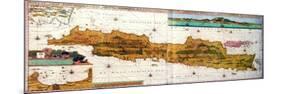 Insulae Lavae, a Large Folding Map of Java with Two Insets Both Depicting Views of Batavia Dutch-null-Mounted Giclee Print