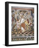 Insulted by Pilate's Soldiers, Scene from Christ's Passion, Fresco, 1492-Giovanni Canavesio-Framed Giclee Print