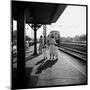 Insurance Broker Charles Hoffman's Wife Bringing Children to Train Station to Wait for His Arrival-Nina Leen-Mounted Photographic Print