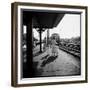 Insurance Broker Charles Hoffman's Wife Bringing Children to Train Station to Wait for His Arrival-Nina Leen-Framed Photographic Print