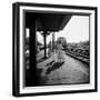 Insurance Broker Charles Hoffman's Wife Bringing Children to Train Station to Wait for His Arrival-Nina Leen-Framed Photographic Print