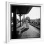 Insurance Broker Charles Hoffman's Wife Bringing Children to Train Station to Wait for His Arrival-Nina Leen-Framed Photographic Print