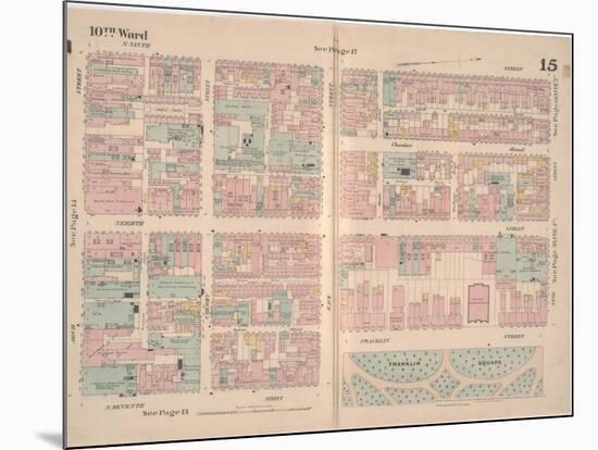 Insurance Map of the City of Philadelphia; Volume 2, Plate15, 1887-Ernest Hexamer-Mounted Giclee Print