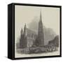 Insurrection in Vienna, the Conflict at the Cathedral-null-Framed Stretched Canvas