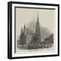 Insurrection in Vienna, the Conflict at the Cathedral-null-Framed Giclee Print