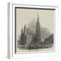 Insurrection in Vienna, the Conflict at the Cathedral-null-Framed Giclee Print