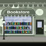 Bookstore-intararit-Laminated Art Print