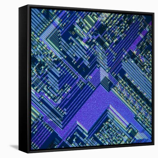 Integrated Circuit-null-Framed Stretched Canvas