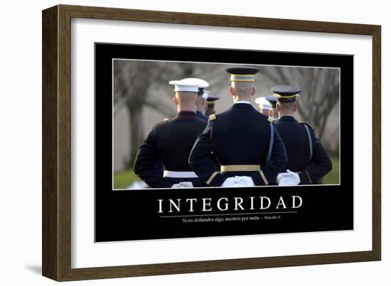 Integridad. Cita Inspiradora Y Póster Motivacional-null-Framed Photographic Print