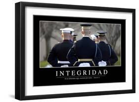 Integridad. Cita Inspiradora Y Póster Motivacional-null-Framed Photographic Print