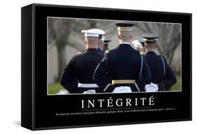 Intégrité: Citation Et Affiche D'Inspiration Et Motivation-null-Framed Stretched Canvas