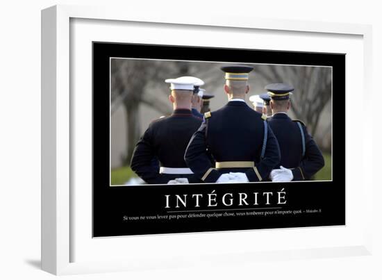 Intégrité: Citation Et Affiche D'Inspiration Et Motivation-null-Framed Photographic Print