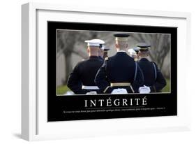 Intégrité: Citation Et Affiche D'Inspiration Et Motivation-null-Framed Photographic Print