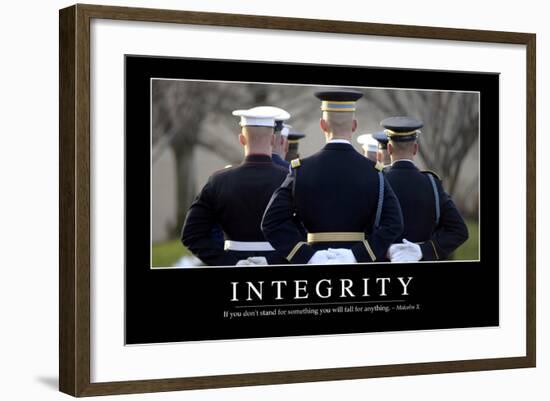 Integrity: Inspirational Quote and Motivational Poster-null-Framed Photographic Print